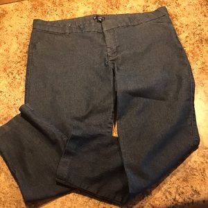 Semi-casual, capri navy dress pants.